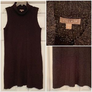 EUC LIKE NEW Lilla P Sleeveless Sweater Dress Dark Brown M